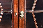 GEORGIAN MAHOGANY TWO DOOR BOOKCASE ON STAND at Ross's Online Art Auctions