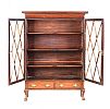 GEORGIAN MAHOGANY TWO DOOR BOOKCASE ON STAND at Ross's Online Art Auctions