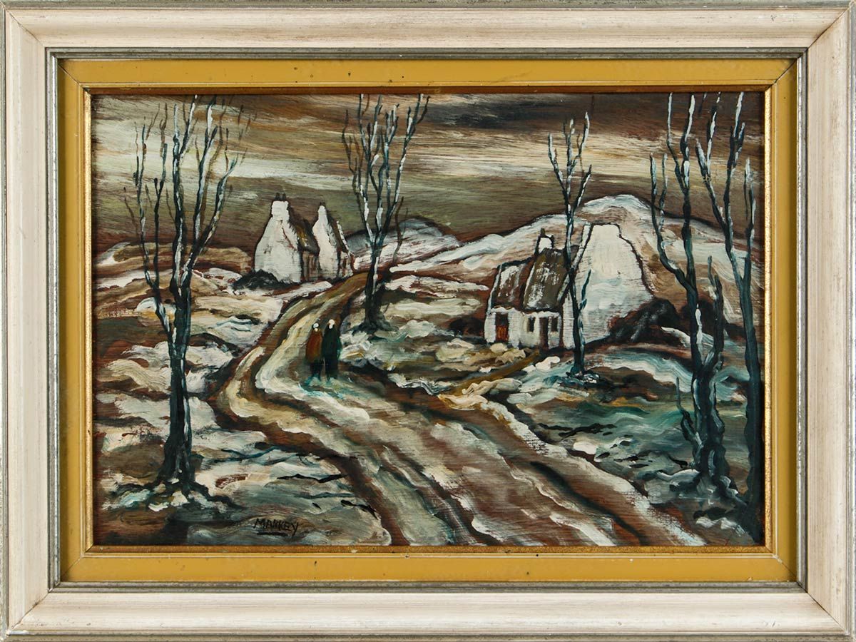 SHAWLIES IN WINTER by Markey Robinson at Ross's Online Art Auctions