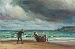 GET HER UP BEFORE THE STORM, CO. ANTRIM by Charles McAuley at Ross's Online Art Auctions