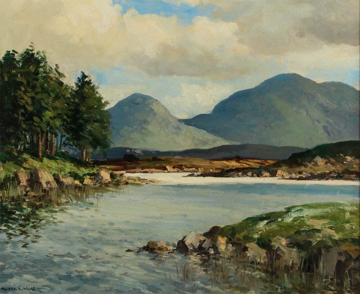 LOUGH SHINDILLA, CO GALWAY by Maurice Canning  Wilks ARHA RUA at Ross's Online Art Auctions