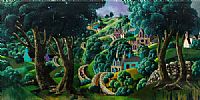 ON THE PATH TO THE BOTTOM OF THE HILL by George Callaghan at Ross's Online Art Auctions