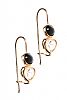 9CT GOLD CRYSTAL & ONYX EARRINGS at Ross's Online Art Auctions