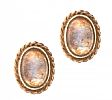 9CT GOLD MOONSTONE EARRINGS at Ross's Online Art Auctions