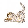 18CT GOLD DIAMOND CAT BROOCH at Ross's Online Art Auctions