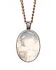 STERLING SILVER MOONSTONE PENDANT & 9CT GOLD CHAIN at Ross's Online Art Auctions