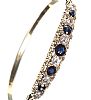 18CT GOLD SAPPHIRE & DIAMOND BANGLE at Ross's Online Art Auctions