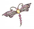 GOLD-TONE COSTUME BUTTERFLY BROOCH at Ross's Online Art Auctions
