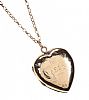 9CT GOLD HEART-SHAPED LOCKET & CHAIN at Ross's Online Art Auctions