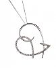 18CT WHITE GOLD DIAMOND PENDANT & 14CT WHITE GOLD CHAIN at Ross's Online Art Auctions