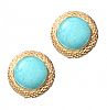 18CT GOLD TURQUOISE EARRINGS at Ross's Online Art Auctions