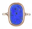9CT GOLD LAPIS LAZULI RING at Ross's Online Art Auctions