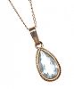 9CT GOLD AQUAMARINE NECKLACE at Ross's Online Art Auctions