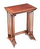 EDWARDIAN INLAID MAHOGANY NEST OF FOUR TABLES at Ross's Online Art Auctions