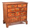 GEORGIAN WALNUT CHEST OF DRAWERS at Ross's Online Art Auctions