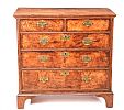 GEORGIAN WALNUT CHEST OF DRAWERS at Ross's Online Art Auctions