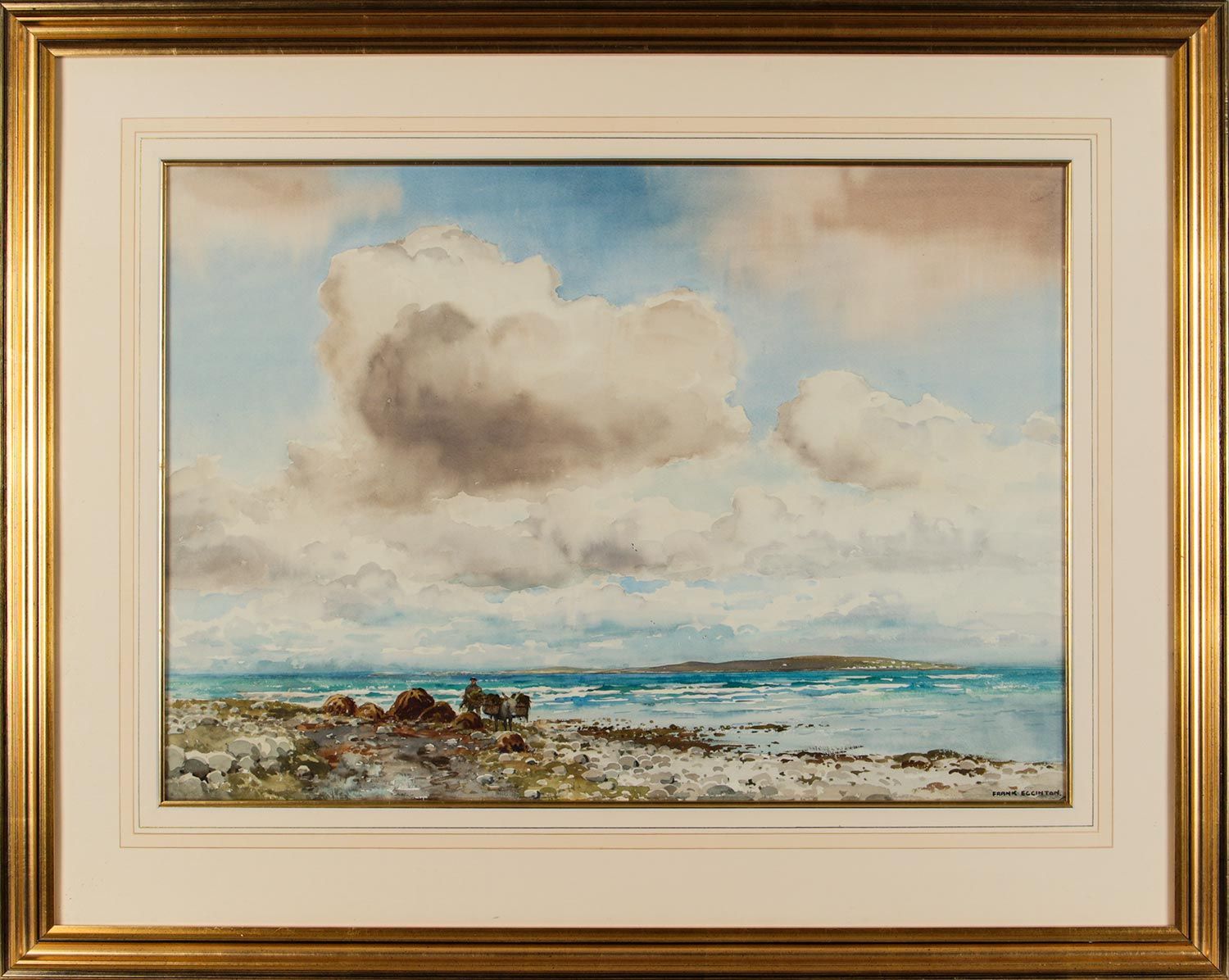 INISHBOFFIN FROM THE BLOODY FORELAND, DONEGAL by Frank Egginton RCA FIAL at Ross's Online Art Auctions