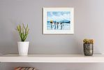 CYCLISTS RACING ON DOWNINGS BEACH by Sean Lorinyenko at Ross's Online Art Auctions