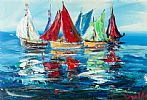 COLOURED SAILS by Lorna Millar at Ross's Online Art Auctions