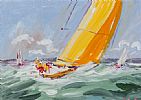 BRAVING THE SWELL by Marie Carroll at Ross's Online Art Auctions