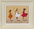 THREE GIRLS SKIPPING by Monika Jindal at Ross's Online Art Auctions