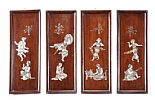 SET OF FOUR CHINESE PANELS at Ross's Online Art Auctions