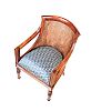 PAIR OF MAHOGANY BERGERE ARMCHAIRS at Ross's Online Art Auctions
