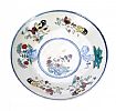 CHINESE DOUCAI ROOSTER, HEN & CHICKS PLATE at Ross's Online Art Auctions