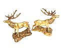 PAIR OF BRASS STAGS at Ross's Online Art Auctions