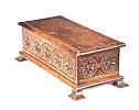 VICTORIAN CARVED OAK GLOVE BOX at Ross's Online Art Auctions