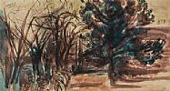 TREES AND HEDGES by George Campbell RHA RUA at Ross's Online Art Auctions