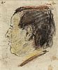 MALE HEAD STUDY by William Conor RHA RUA at Ross's Online Art Auctions