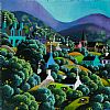 COWS GRAZING ON THE HILLS by George Callaghan at Ross's Online Art Auctions