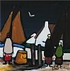 WAITING BY THE HARBOUR by Irish School at Ross's Online Art Auctions