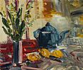 STILL LIFE - LEMON TEA by Terence Crosby at Ross's Online Art Auctions