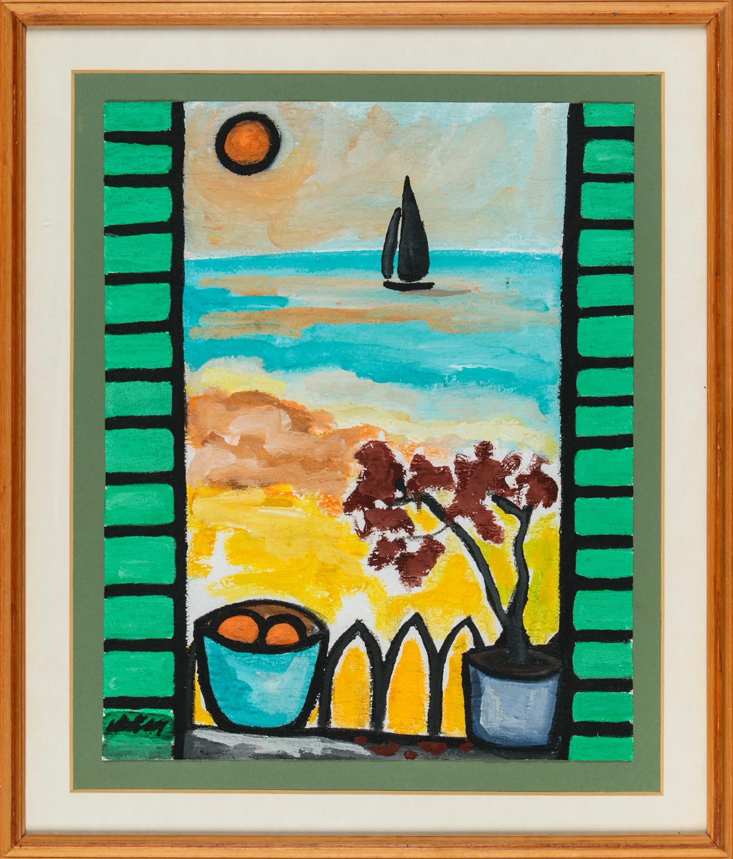 VIEW FROM A FRENCH WINDOW by Markey Robinson at Ross's Online Art Auctions