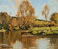 AUTUMN BY THE RIVER LAGAN by Maurice Canning  Wilks ARHA RUA at Ross's Online Art Auctions