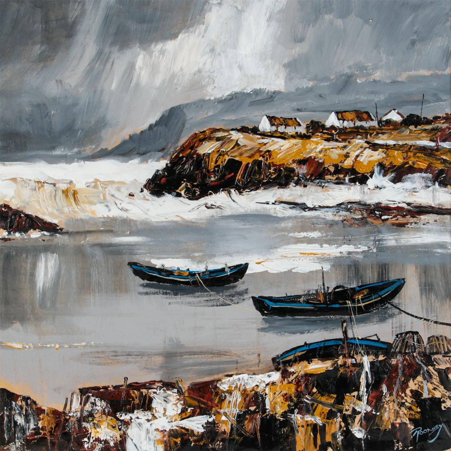 NORTH ANTRIM STORM by J.P. Rooney at Ross's Online Art Auctions