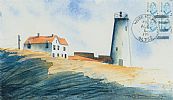 WOOD ISLAND LIGHTHOUSE by Philip Blyth at Ross's Online Art Auctions