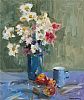 STILL LIFE, VASE OF FLOWERS by Sandra Maze UWS at Ross's Online Art Auctions