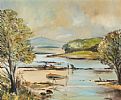 FISHING , STRANGFORD LOUGH by James Swan at Ross's Online Art Auctions