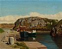 BALLINTOY HARBOUR, COUNTY ANTRIM by David Saunders at Ross's Online Art Auctions