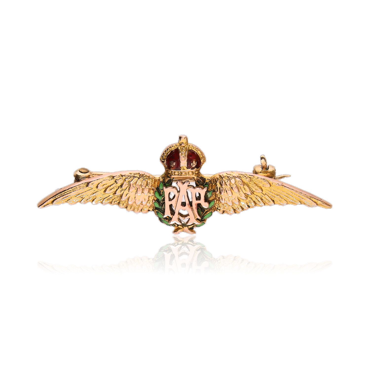 9CT GOLD RAF BAR BROOCH at Ross's Online Art Auctions
