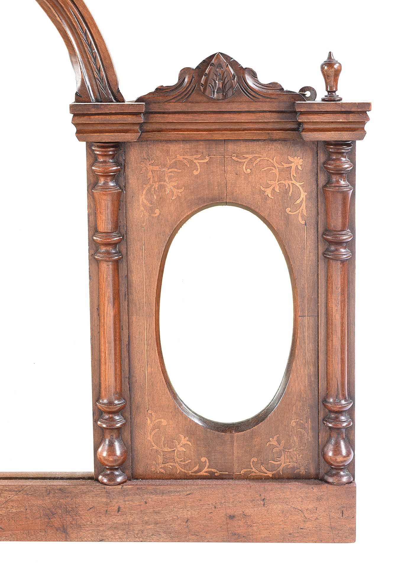 VICTORIAN INLAID WALNUT OVERMANTLE at Ross's Online Art Auctions