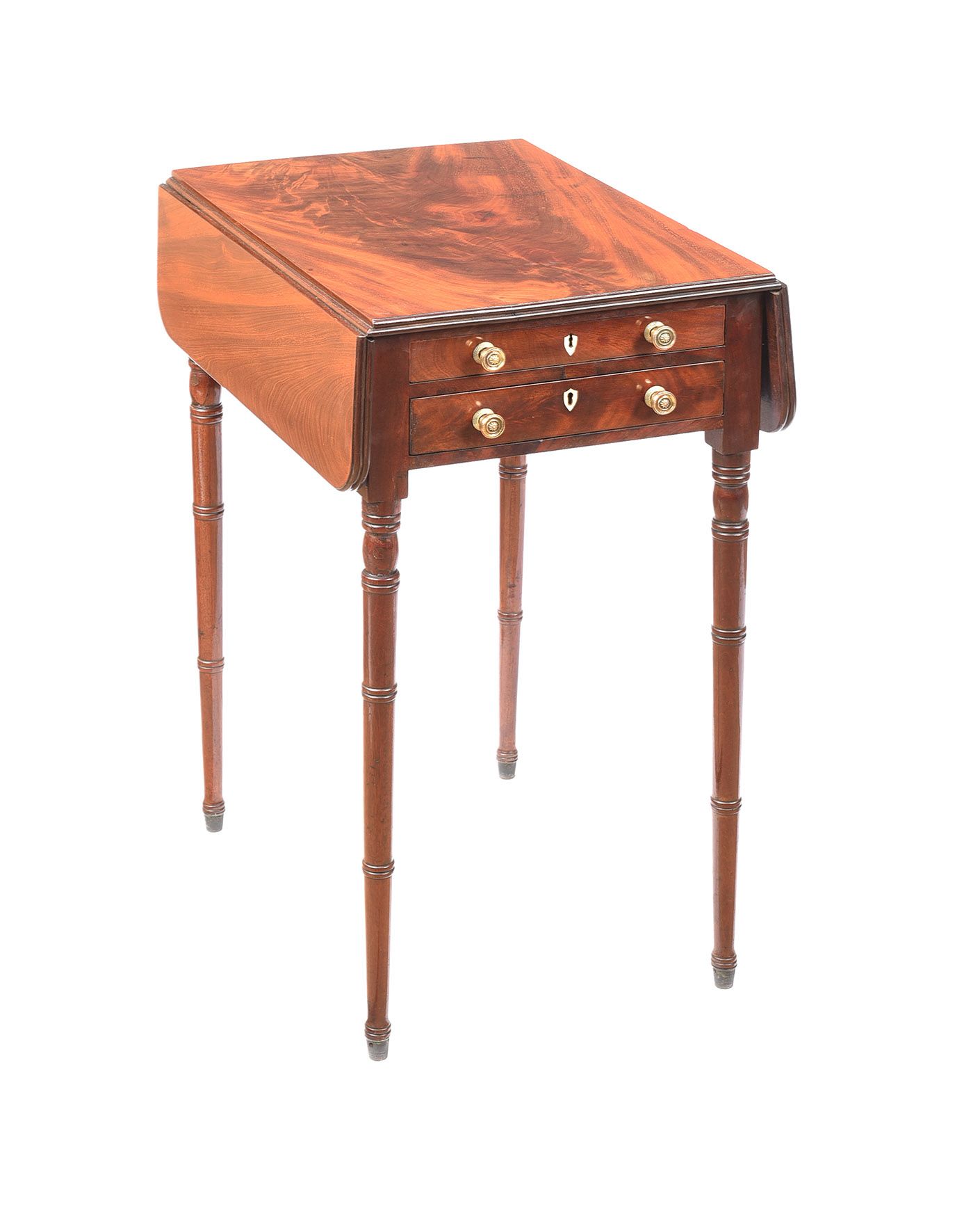 REGENCY MAHOGANY DROP LEAF LAMP TABLE at Ross's Online Art Auctions