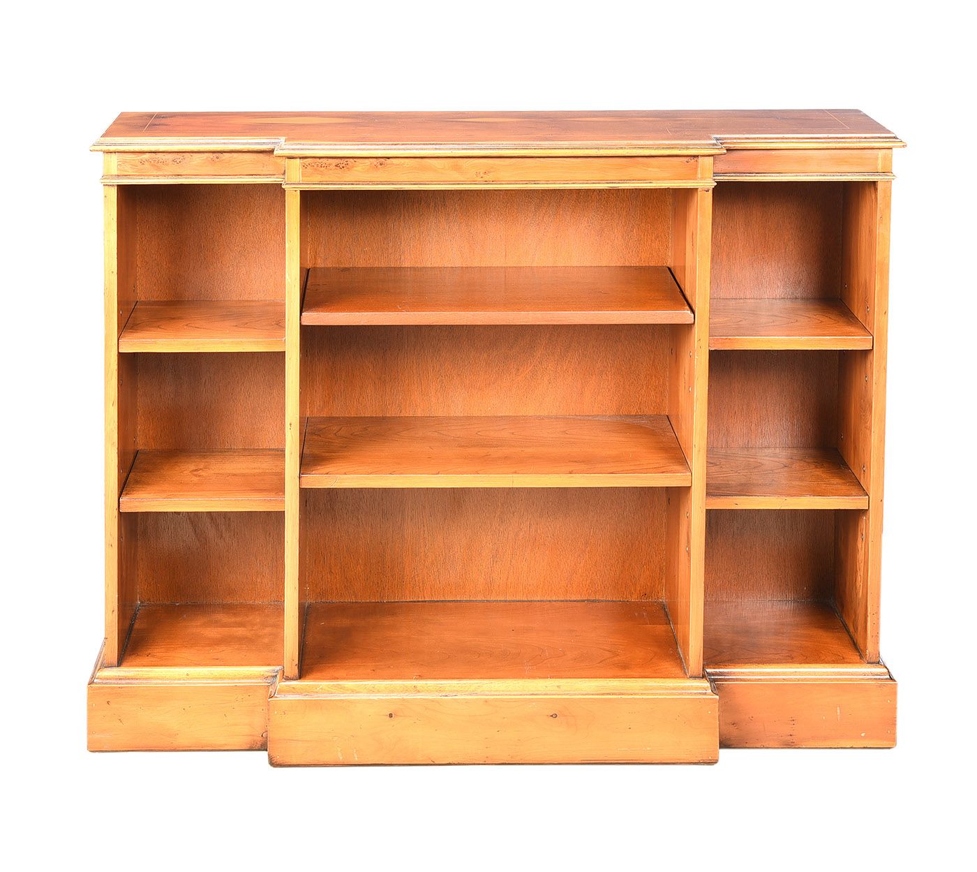 YEW WOOD OPEN BOOKCASE at Ross's Online Art Auctions