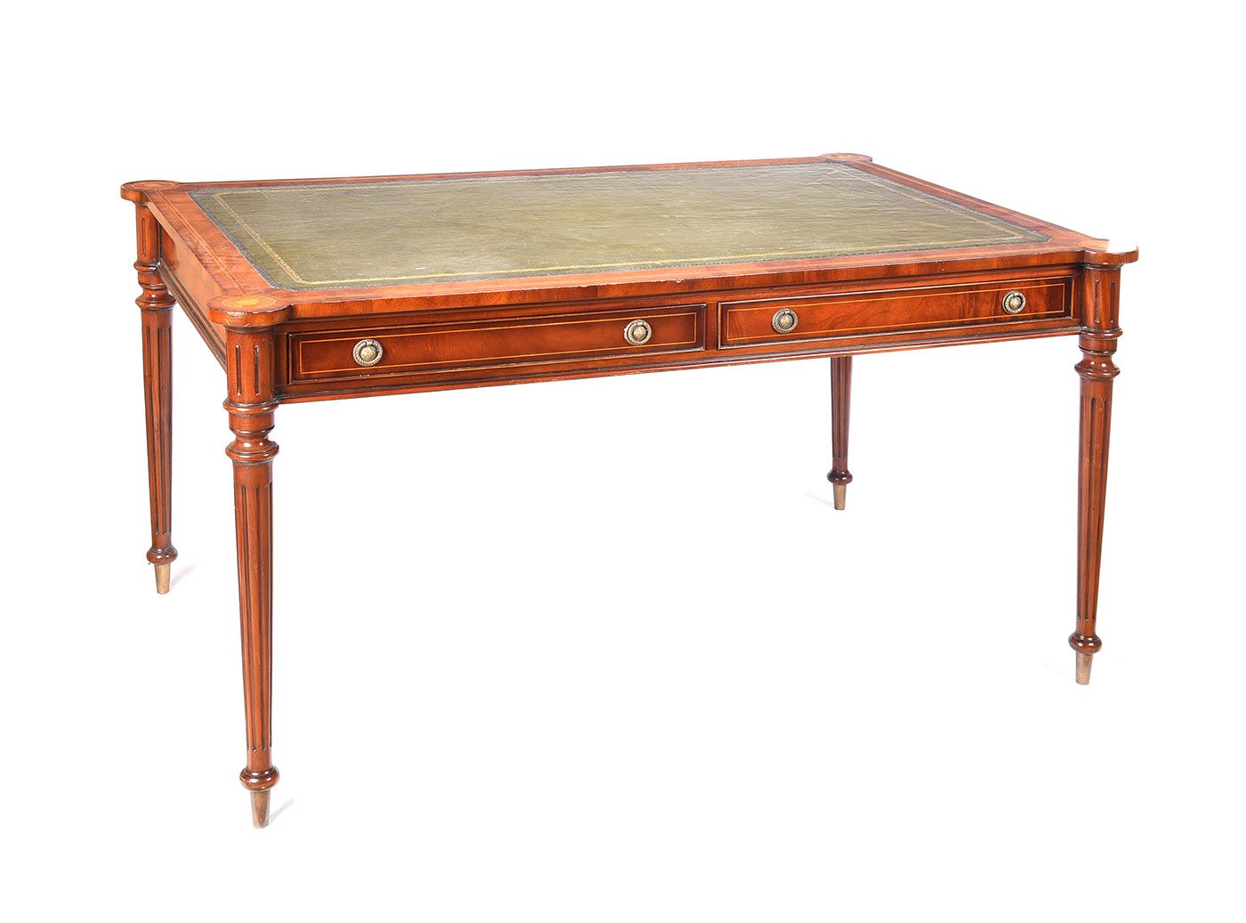 FINE INLAID MAHOGANY WRITING TABLE at Ross's Online Art Auctions