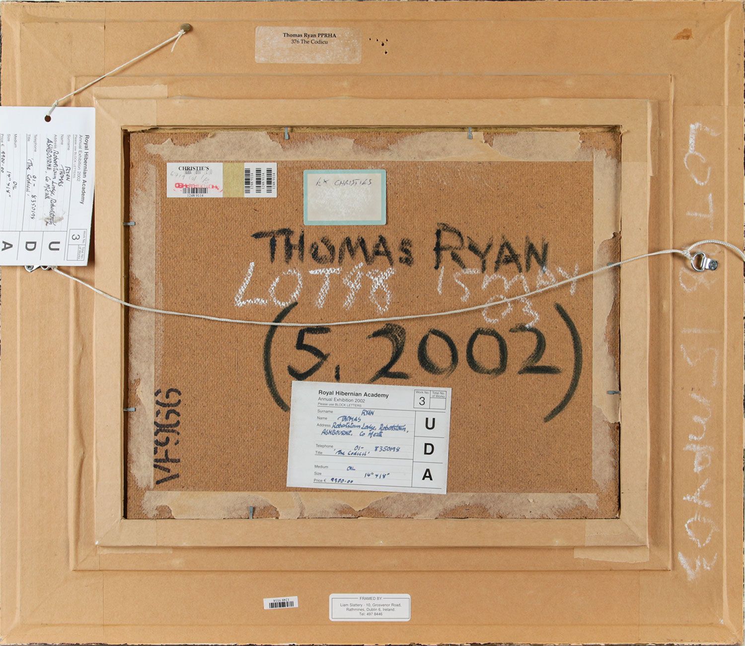 THE CODICIL by Thomas Ryan PPRHA at Ross's Online Art Auctions