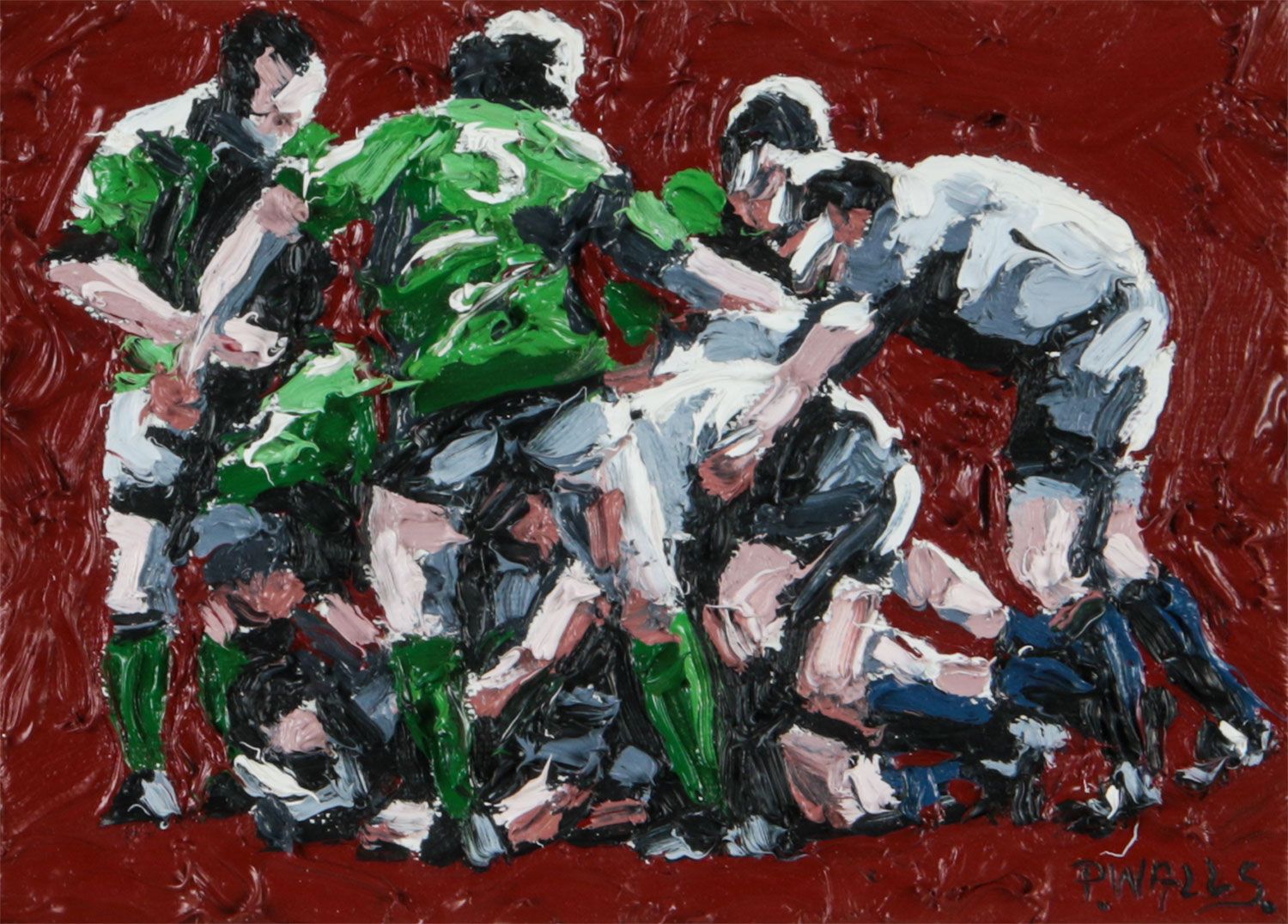 PLAYING FOR THE SHIRT by Paul Walls RUA at Ross's Online Art Auctions