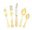 A TWELVE PLACE CANTEEN OF GOLD PLATED CUTLERY at Ross's Online Art Auctions